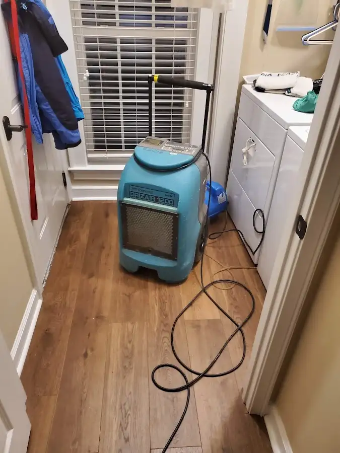 Commercial dehumidifier deployed for Flood Damage Cleanup in Harrisburg